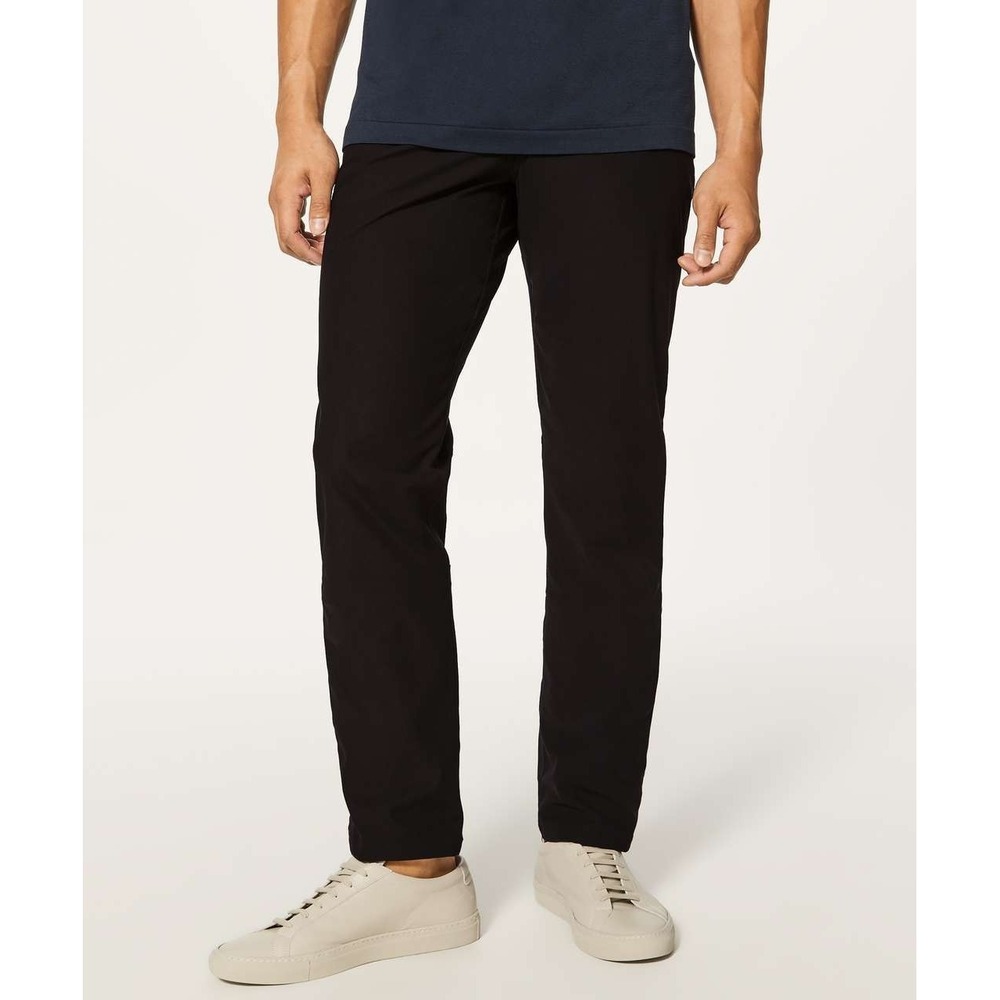 Lululemon Commission Pants Mens 38x30 Black Classic Fit ABC Performance Stretch